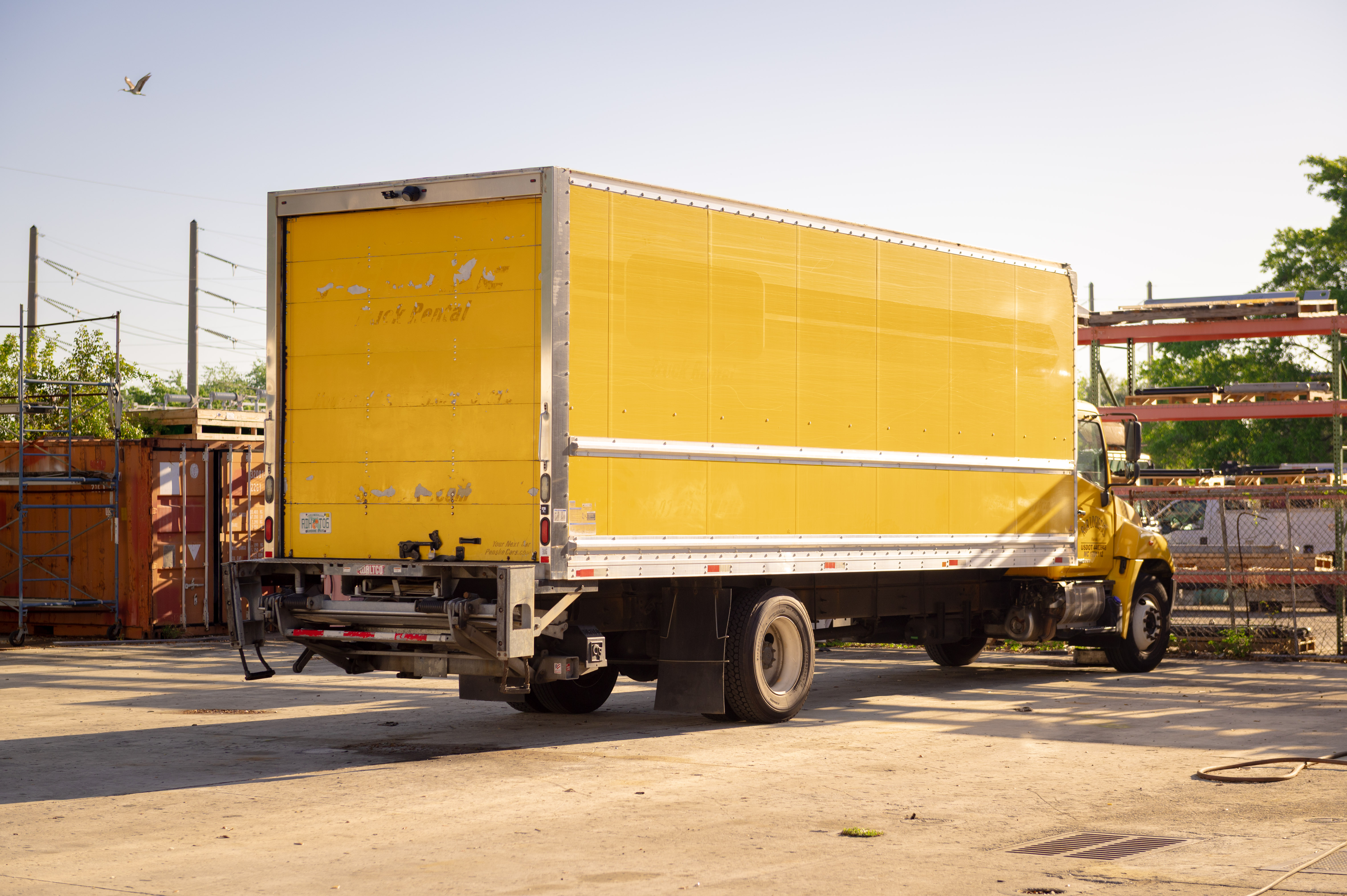 Commercial box truck at the NH Repairs Pompano Beach facility